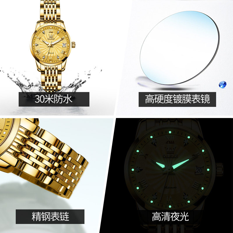 【张智霖代言】高级感正品手表女式全自动机械表女士名表轻奢防水