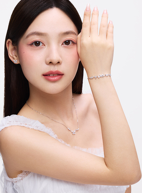 卡蒂罗闪闪蝶舞手链女简约高级精致小众设计生日礼物送女友送闺蜜