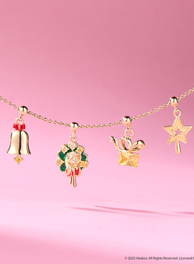 卡蒂罗X开朵 小马宝莉联名吊坠项链女原创圣诞系列蝴蝶结铃铛礼物