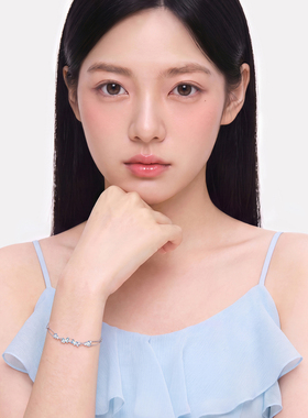 KADER开朵星夜花园双链手链925纯银蝴蝶夜光设计生日礼物送女友