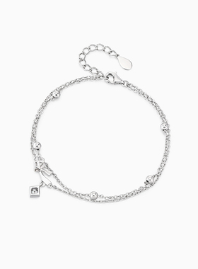 卡蒂罗蝴蝶结双链手链女