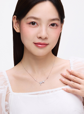 卡蒂罗浮光桂序项链925银锁骨链女轻奢时尚生日礼物2025新款