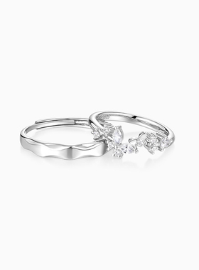 心动蝶梦情侣对戒卡蒂罗