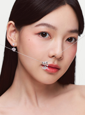 KADER开朵合欢花项链女简约时尚小众设计轻奢高级锁骨链生日礼物