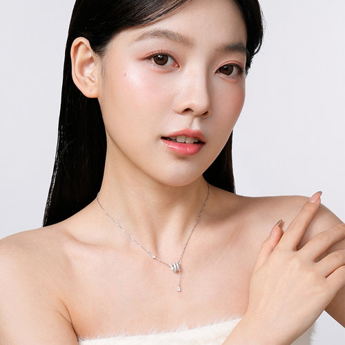 卡蒂罗灵蛇小蛮腰项链女生纯银轻奢小众锁骨链生日圣诞礼物送女友 - 图2