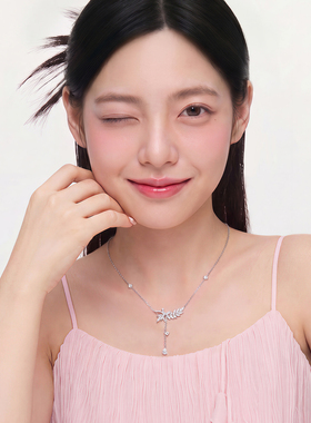KADER开朵丝带麦穗项链女简约时尚小众设计高级感锁骨链生日礼物