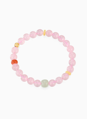 卡蒂罗春涧樱水晶手串925银新中式小众星云能量场手链生日礼物