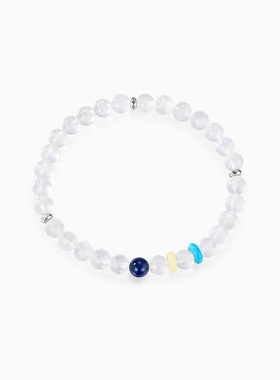 卡蒂罗絮云蓝月光手串925银新中式小众星云能量场手链生日礼物