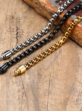 泰爱你潮男朋克风仿珍珠链手链