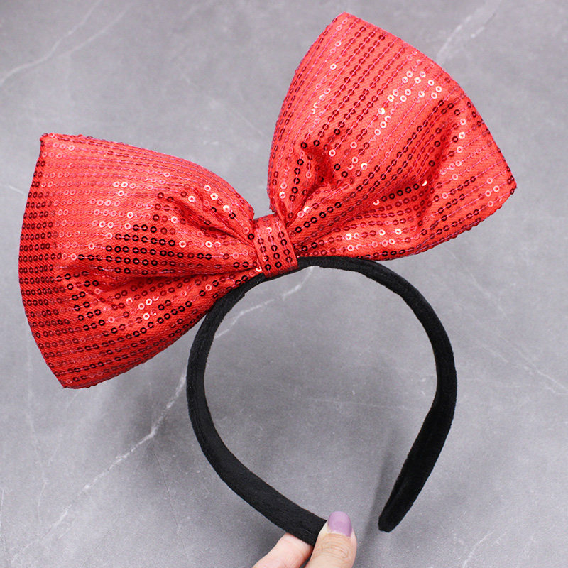 少女可爱亮片蝴蝶结甜美超萌发箍 倾饰阁发饰