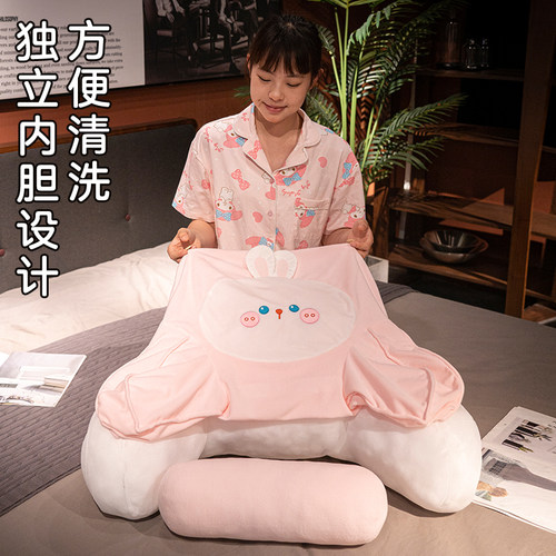 床头软包靠枕大靠背沙发抱枕靠垫宿舍学生枕头床上看书床靠护腰垫 - 图2