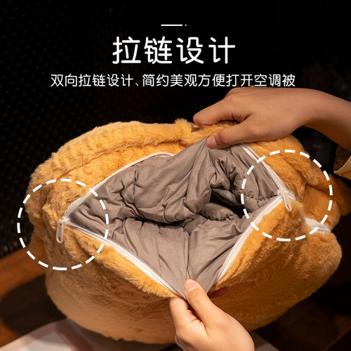 猫爪抱枕被子两用午休靠枕办公室午睡枕头空调毯子二合一车载加厚 - 图2