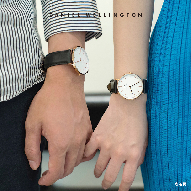 dw情侣classic系列皮质40 36mm对表 danielwellington欧美腕表