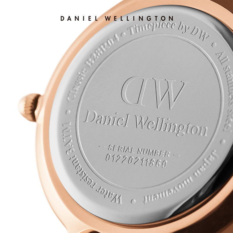 Danielwellington 丹尼尔惠灵顿dw手表女28mm黑色织纹女表