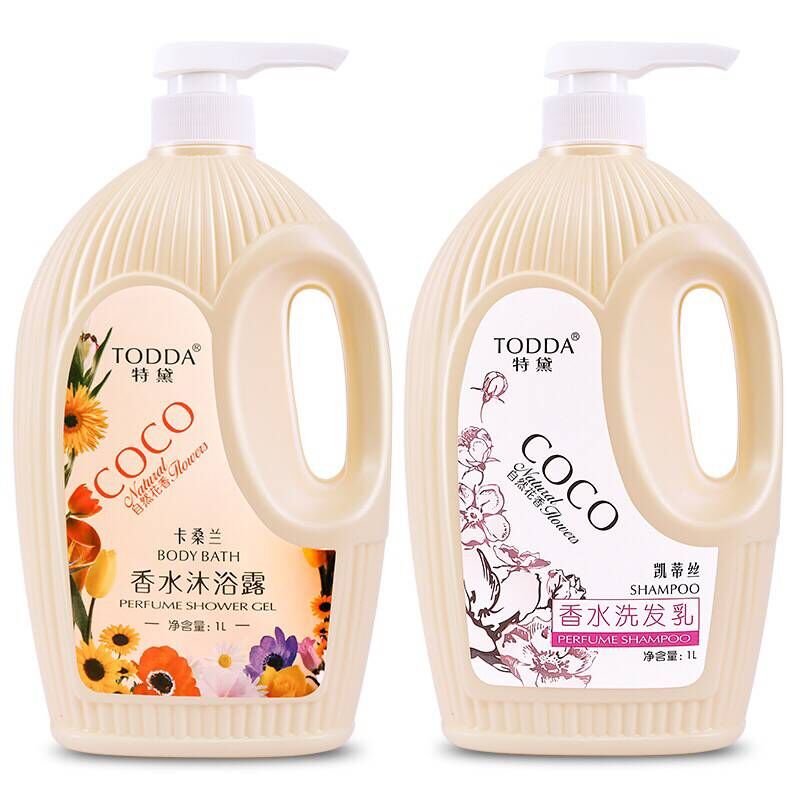 正品1L花香洗发水+沐浴露套装男女控油止痒清洁滋润保湿持久留香 - 图3