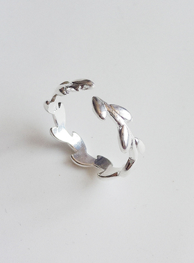 文艺小清新橄榄枝树叶戒指