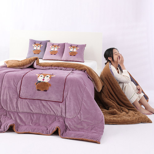 加厚折叠抱枕被子两用车载汽车靠垫枕头被办公室沙发午睡空调被 - 图0