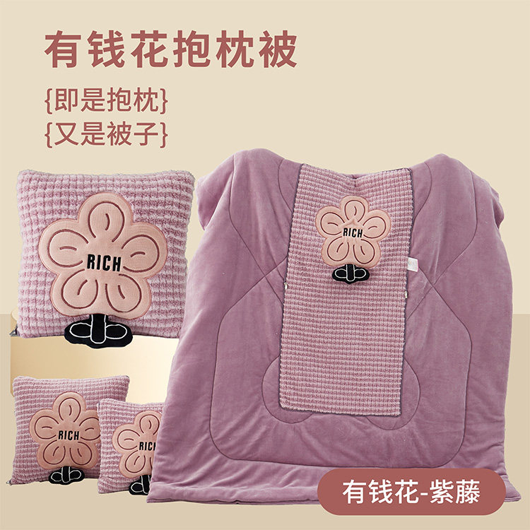 加厚牛奶绒多功能折叠抱枕被子两用汽车靠垫枕头办公室沙发午休被,淘宝优惠券,粉丝福利购,淘宝优惠卷
