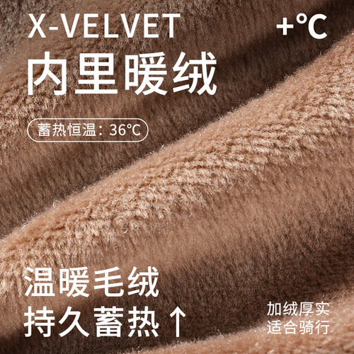 可触屏骑行手套女秋冬季防水男保暖冬天防风骑车加绒防寒电动车棉 - 图0