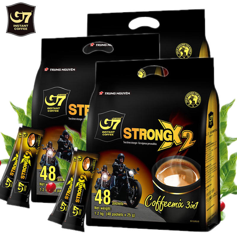 越南进口中原G7咖啡浓醇特浓提神香醇三合一速溶咖啡粉1200g*3袋,淘宝优惠券,粉丝福利购,淘宝优惠卷
