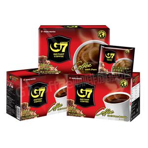 越南进口g7黑咖啡无蔗糖正品健身速溶美式冷粹冷泡纯苦冷萃学生