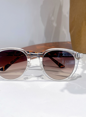复古大圆框带鼻托太阳镜TR90