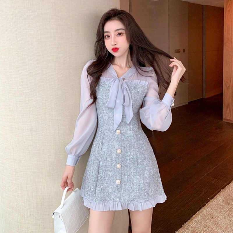 小香风轻奢2022早春新款法式连衣裙 lk2003连衣裙