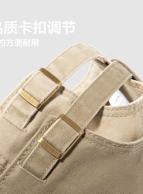 北极熊棒球帽男女百搭宽檐显脸小美式复古帽子时尚纯棉软顶鸭舌帽