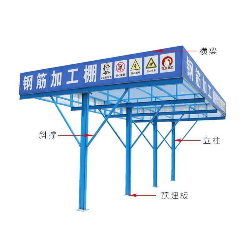 建加工防护工地通道施工亭套丝机茶水筑棚棚棚标准全木工钢筋厂家 - 图1