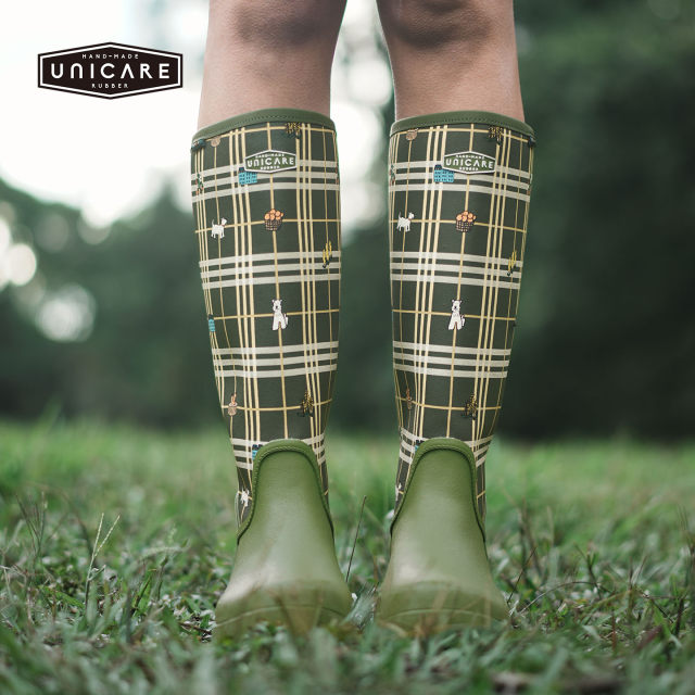 Co-branded Women's high-top non-slip waterproof ເກີບຝົນສະດວກສະບາຍ