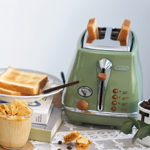 [礼物]Delonghi/德龙CTO2003复古多士炉烤面包机家用吐司烤机 - 图2