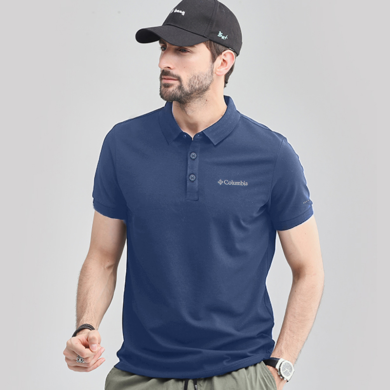 columbia男短袖2023春夏新款polo衫 马族运动户外速干T恤
