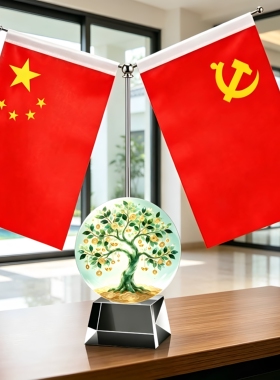 办公室桌面红旗摆件开业乔迁礼