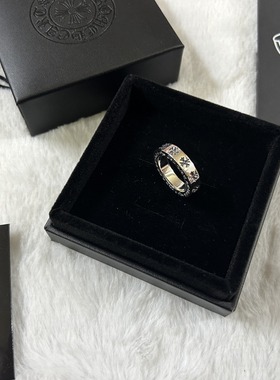 2025新款做旧复古朋潮流永恒之心十字架戒指情侣对戒七夕生日礼物