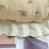 Retro pastoral round cotton and linen lace chair cushion
