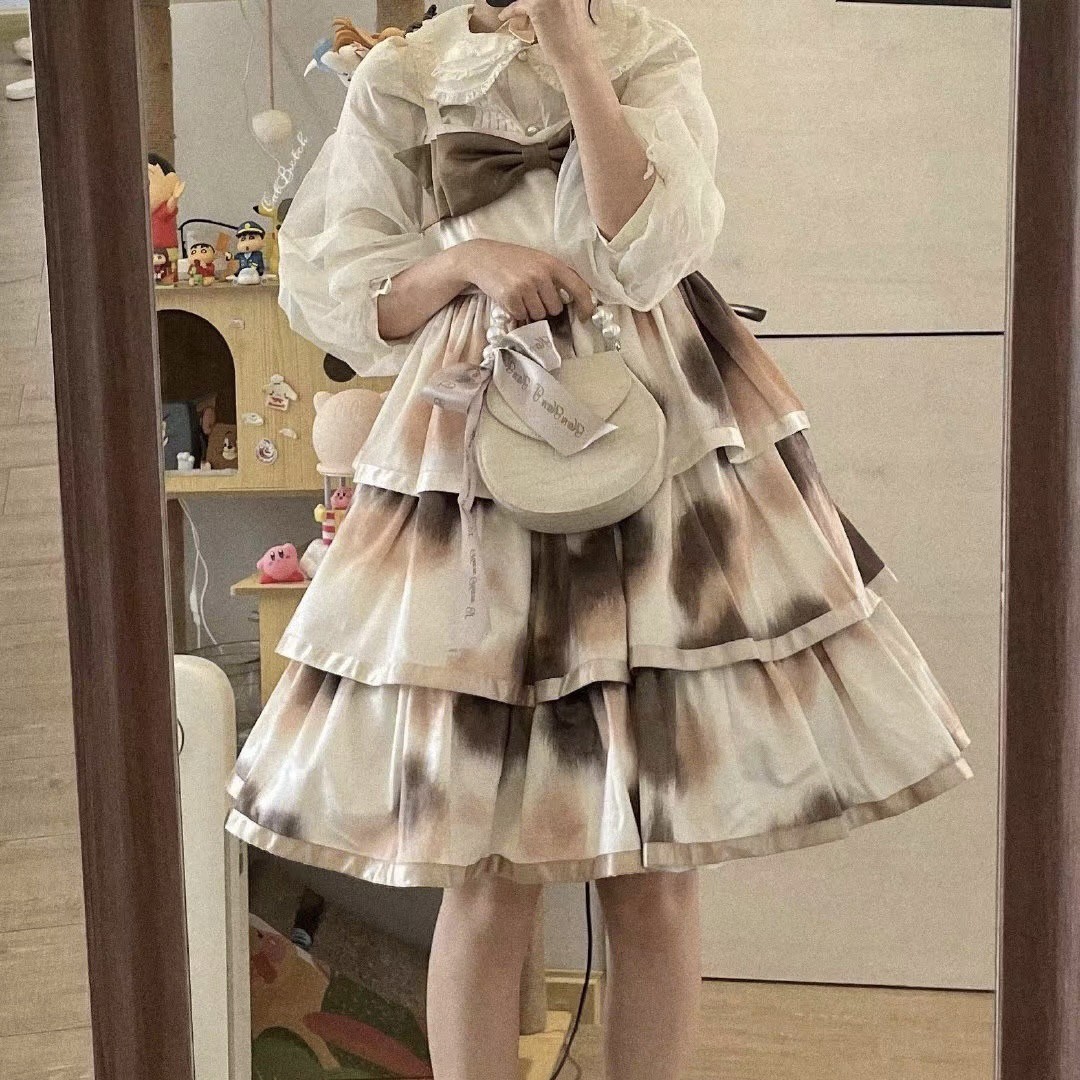 【全款现货】虎斑猫三段式SP版裙子Lolita连衣裙超仙JSK洛丽塔女 - 图1