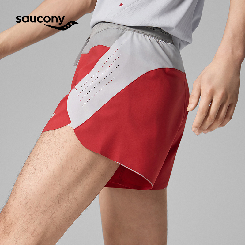 Saucony索康尼灵魂跑者系列男款运动短裤薄款时尚百搭舒适透气 - 图0