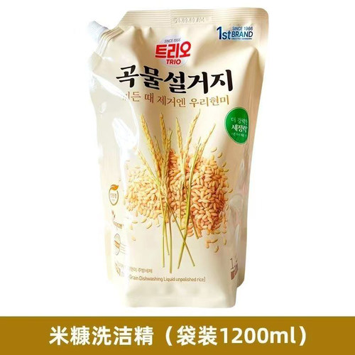 韩国进口正品 爱敬天然谷物洗碗精 餐具果蔬洗洁精 米糠小麦750ml - 图2