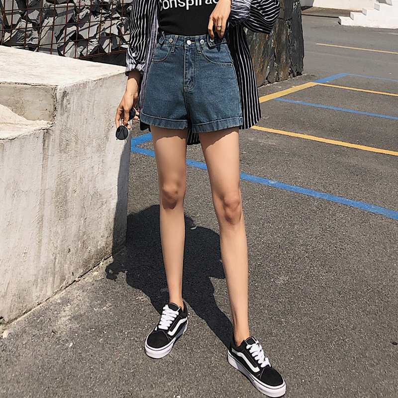 高腰牛仔2020夏季新款韩版宽松短裤 杜凡尔顿牛仔裤