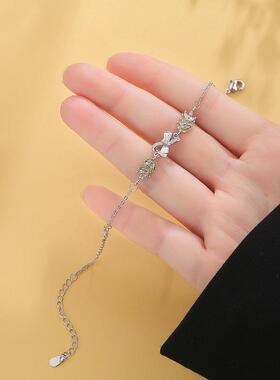 新款森系蝶梦手链蝴蝶结麦穗小众设计幻彩女生高级感轻奢气质礼物