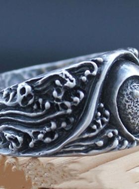 阴阳开口生水起转运指环新中式