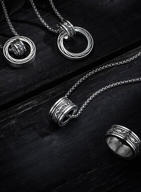 新款国潮金乌转运珠吊坠男高级感小众复古痞帅项链山海经神话配饰