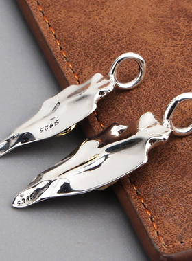 男女925纯银矛头不规则盾牌吊坠