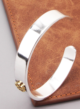 s925银饰品简约光面蔷薇花百搭