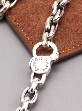 s925银饰品樱花字母光面项链欧美