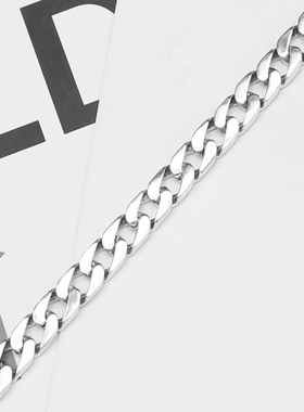 纯银皮带扣光面锁骨链男女同款