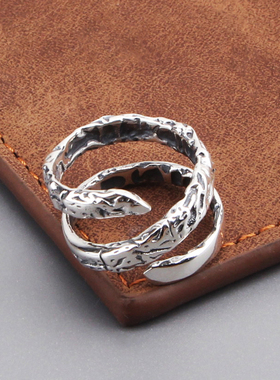 女925纯银复古简约个性戒指