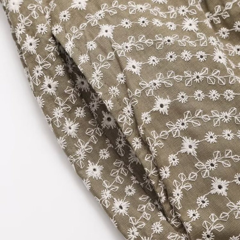 复古碎花镂空刺绣休闲短裤 高腰显瘦阔腿裤 休闲百搭松紧腰热裤,淘宝优惠券,粉丝福利购,淘宝优惠卷