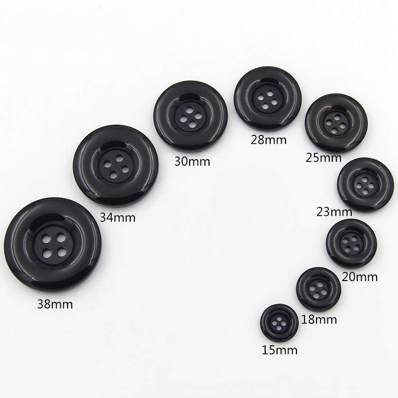 黑色树脂纽扣圆形扣子上衣女毛呢大衣风衣毛衣外套衣服百搭小钮扣,淘宝优惠券,粉丝福利购,淘宝优惠卷