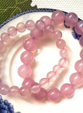 陕西天然粉水晶招桃花单圈芙蓉玉